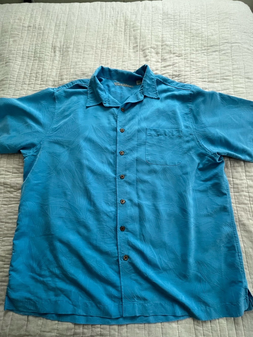Men’s Caribbean Textured Woven Short Sleeve Shirt
